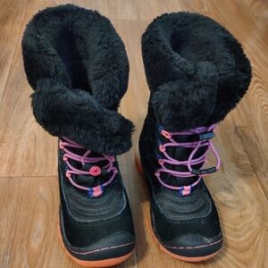 Jambu Kids Boots Black and Pink